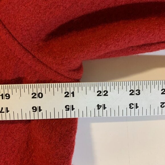 Geiger‎ Women's Wool Button Front Long Sleeve Red Winter Blazer Jacket Size 40 - Picture 13 of 14